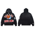Vale Forever Valley Dreams Sun Moon Graphic Zip‑Up Hoodie Black