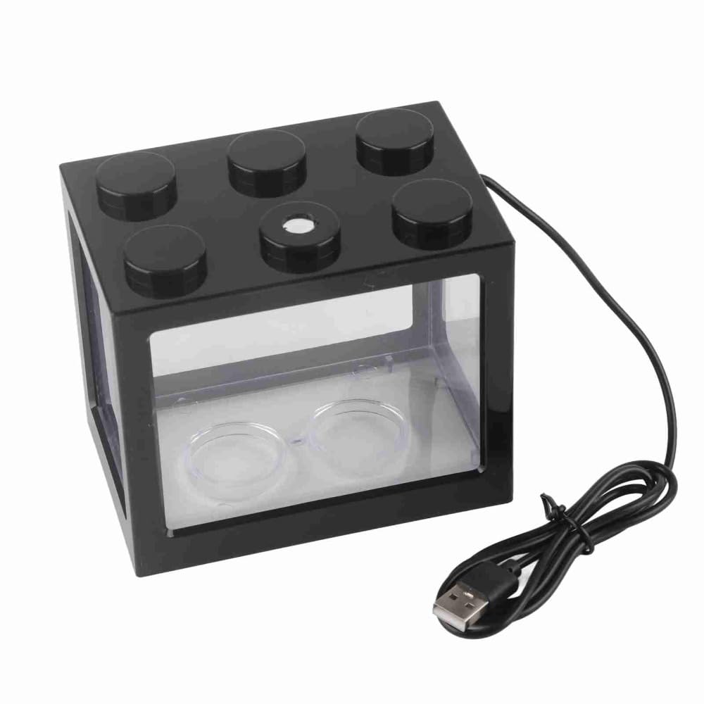 Mini USB LED Aquarium Fish Bowl Plastic Tank with White Light H616094
