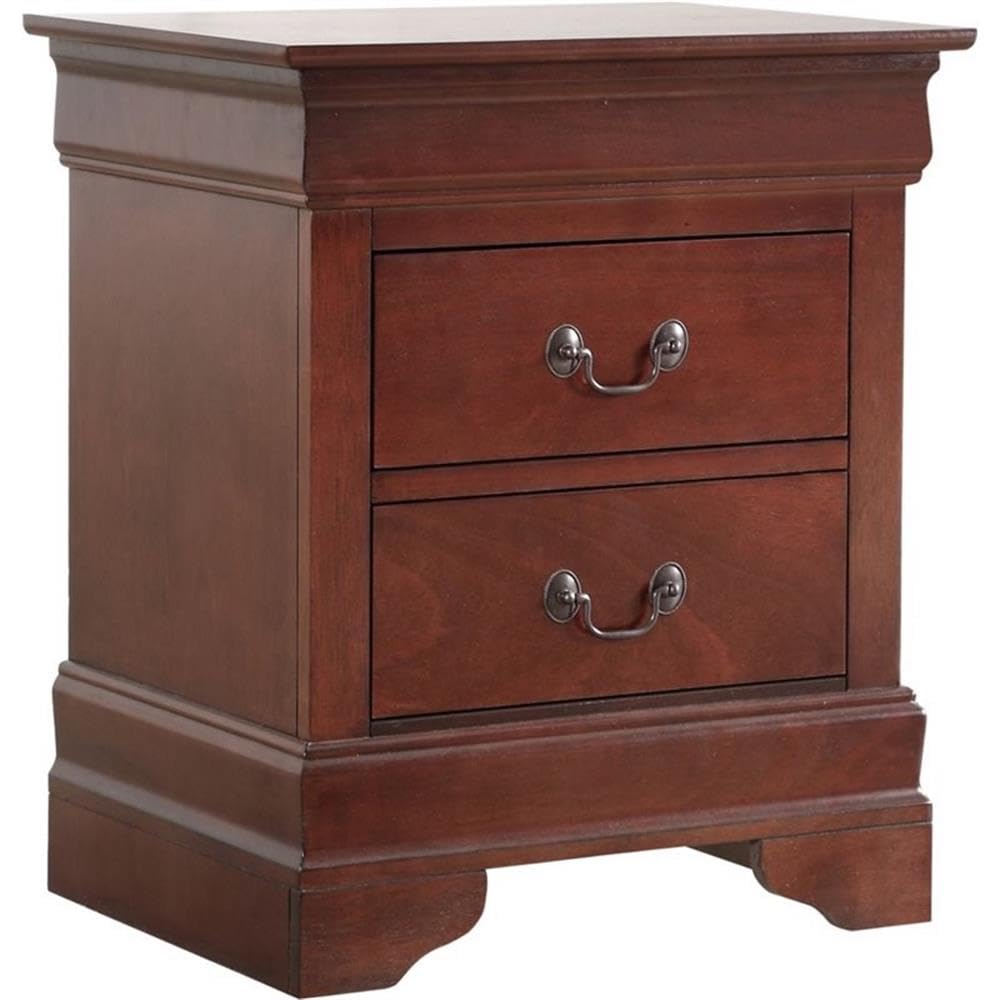 2 Drawer Wood Nightstand U7103