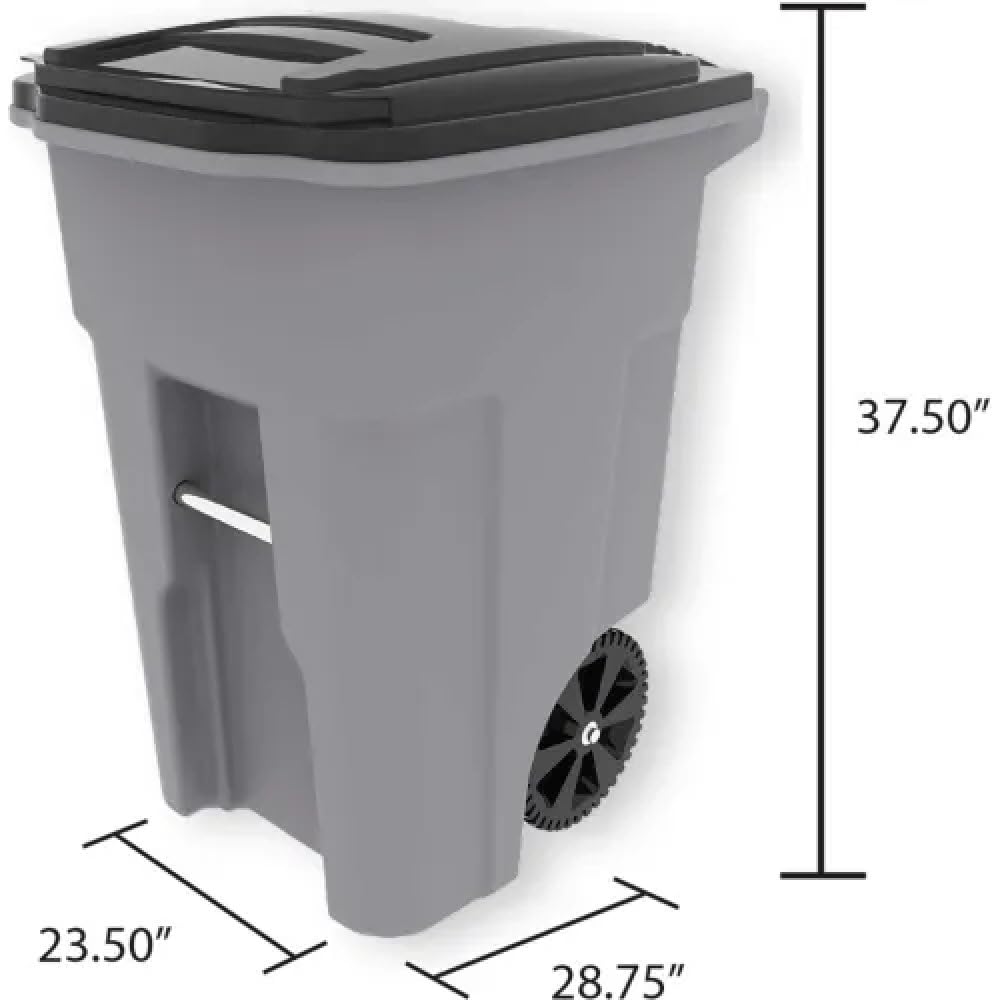 48 Gallon Heavy Duty Trash Can with Wheels C862