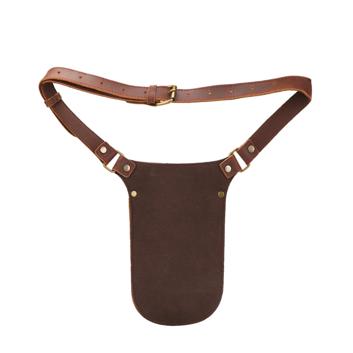 Brown Leather Gardening Tool Belt with 4 Pockets A284548