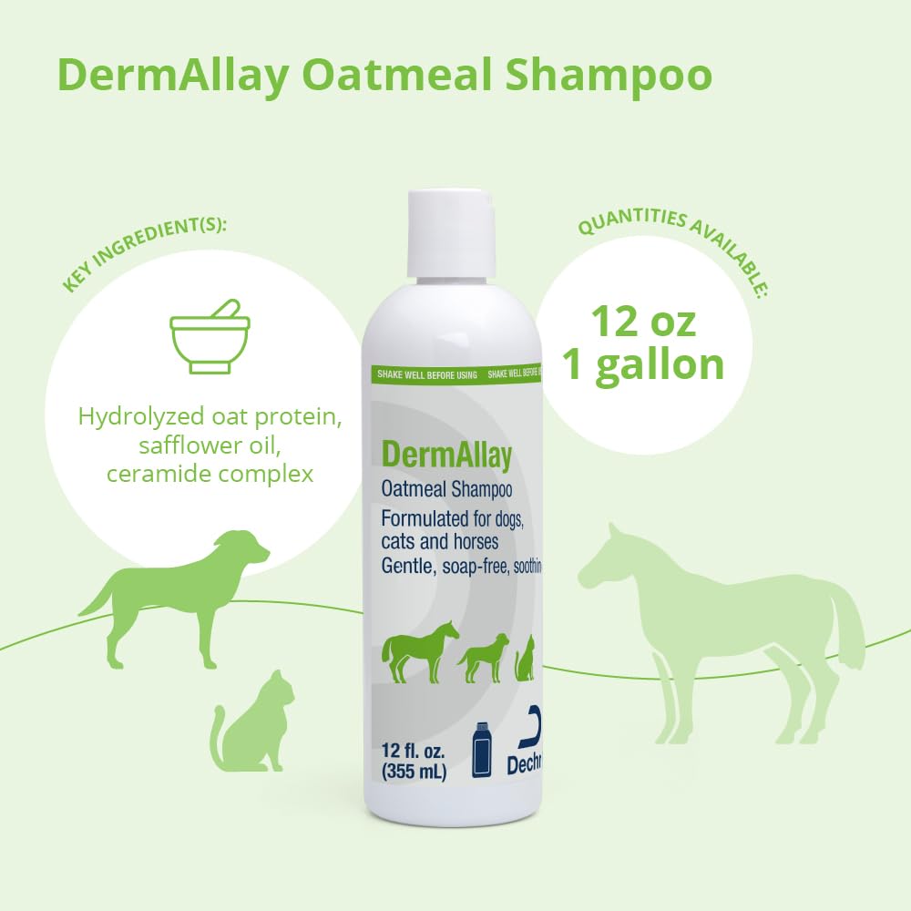 Oatmeal Shampoo for Dogs, Cats and Horses, 12 Fl Oz Y34892