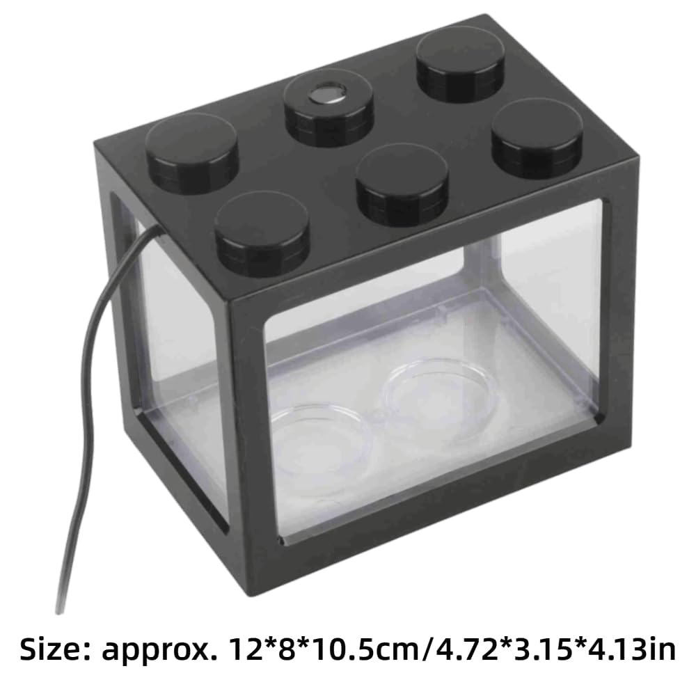 Mini USB LED Aquarium Fish Bowl Plastic Tank with White Light H616094