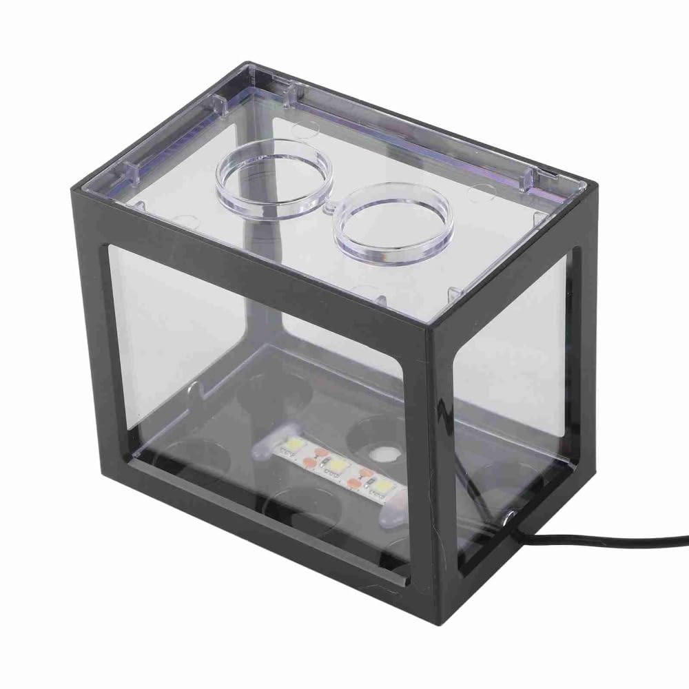 Mini USB LED Aquarium Fish Bowl Plastic Tank with White Light H616094