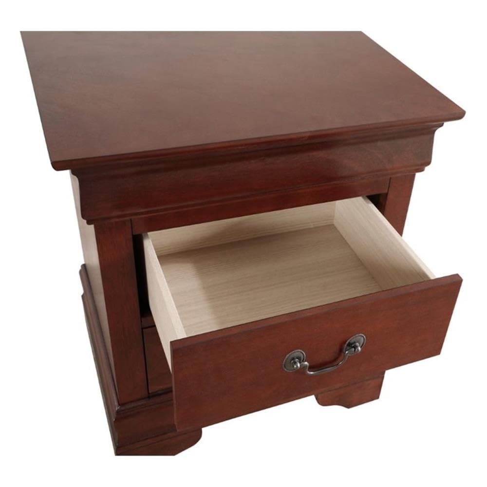 2 Drawer Wood Nightstand U7103