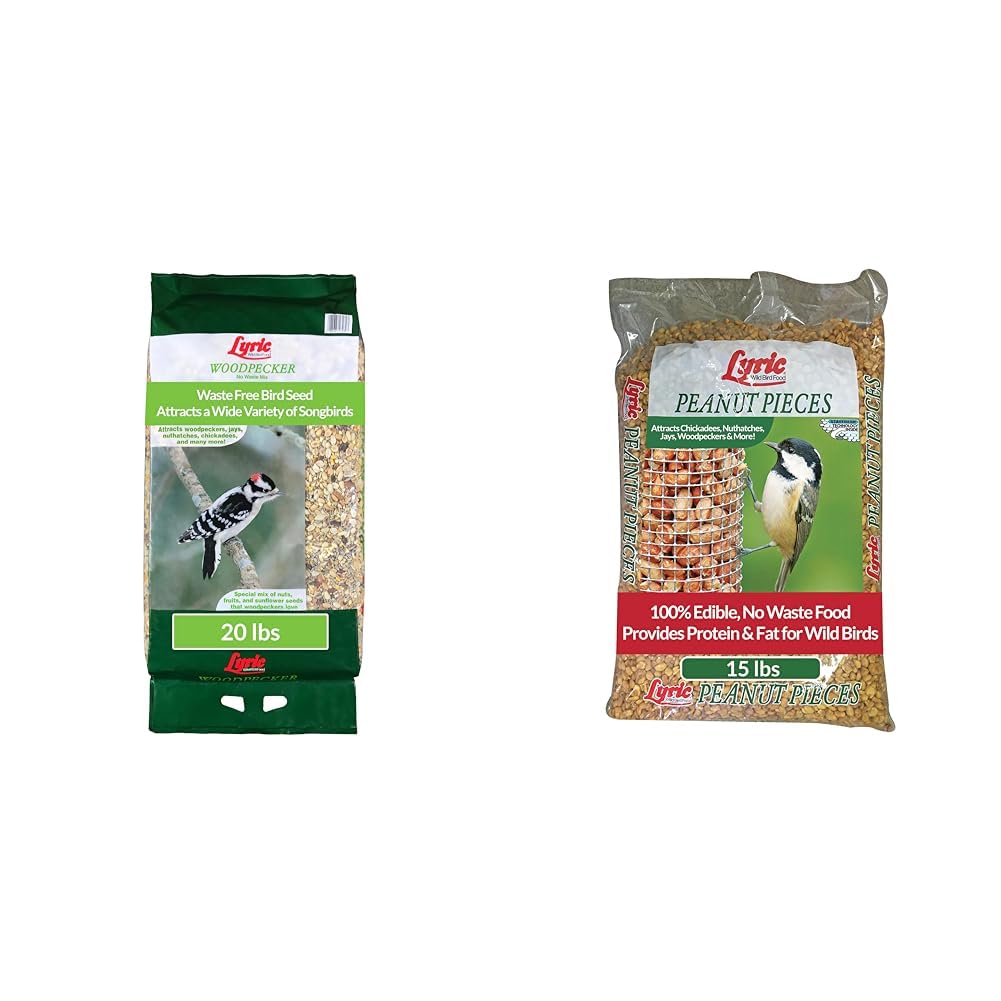 Woodpecker Wild Bird Seed 20 lb & Peanut Pieces 15 lb Nut & Fruit Mix W59647