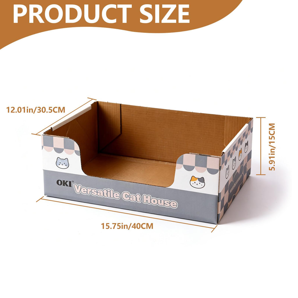 3-Pack Disposable Cat Litter Box with Scoop A8467