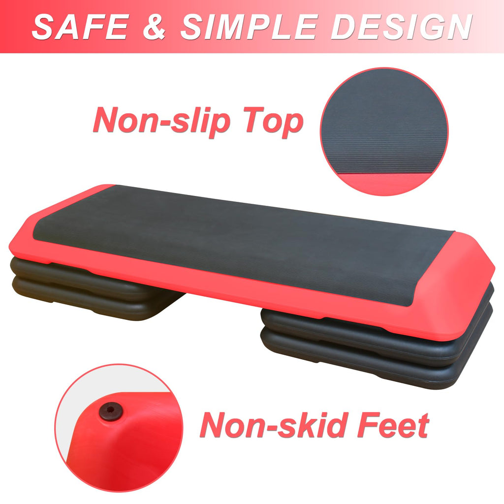 Height Adjustable Aerobic Step Platform with Risers I16794