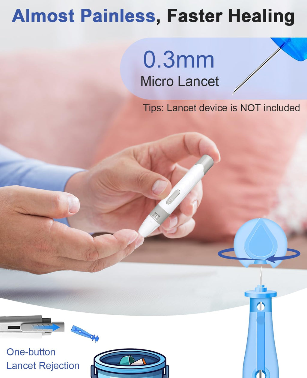 Blood Glucose Test Strips, 100 Lancets Q5039