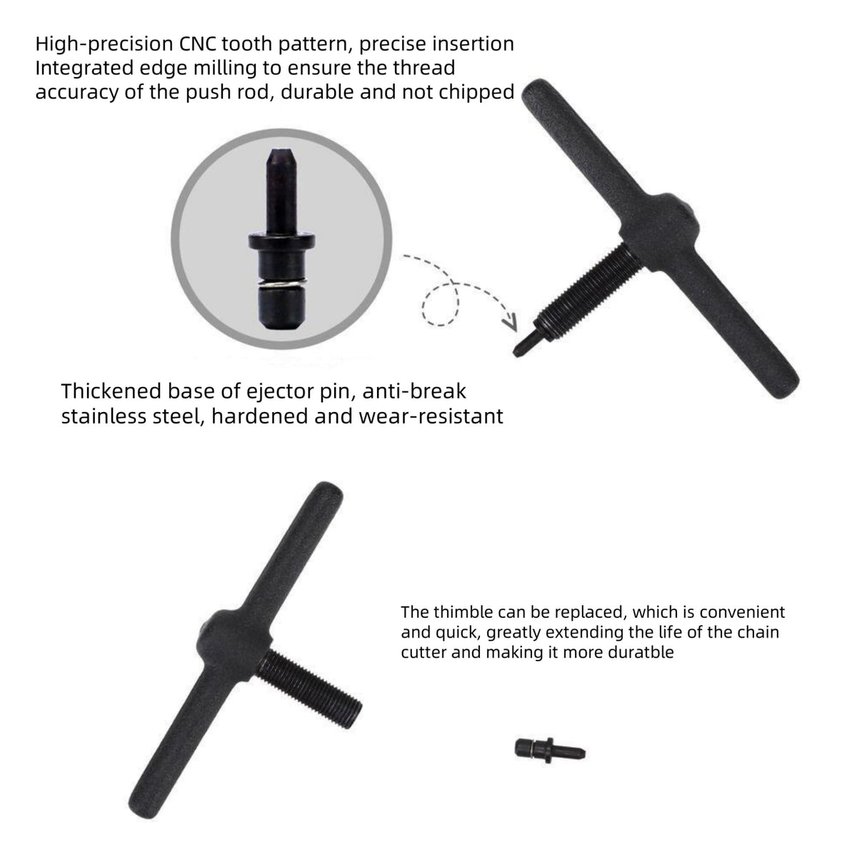 Bike Chain Tool, 1-13 Speed Chain Breaker with Spare Pins K5047