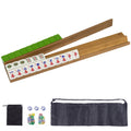 Wooden Mahjong Racks Set with Magnetic Pushers, 4 Racks & 4 Pushers J362