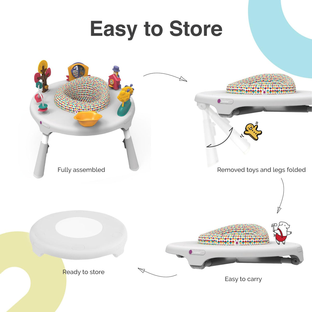 Convertible 3-in-1 Baby Activity Center & Play Table I191158