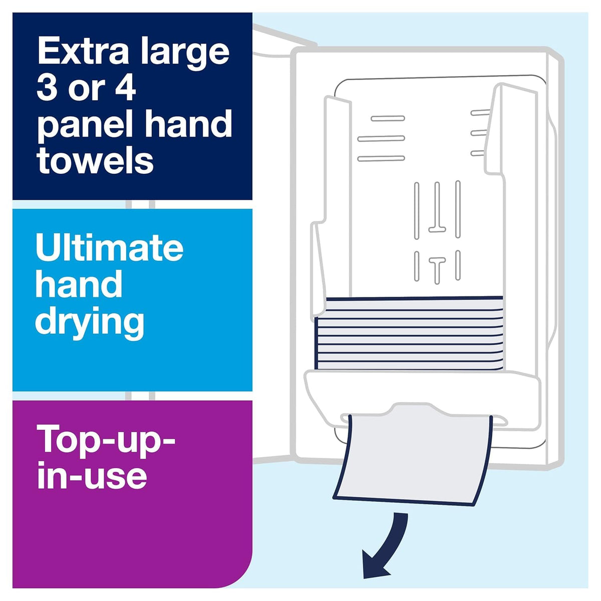 Black Multifold Hand Towel Dispenser with Multifold Hand Towel D65662