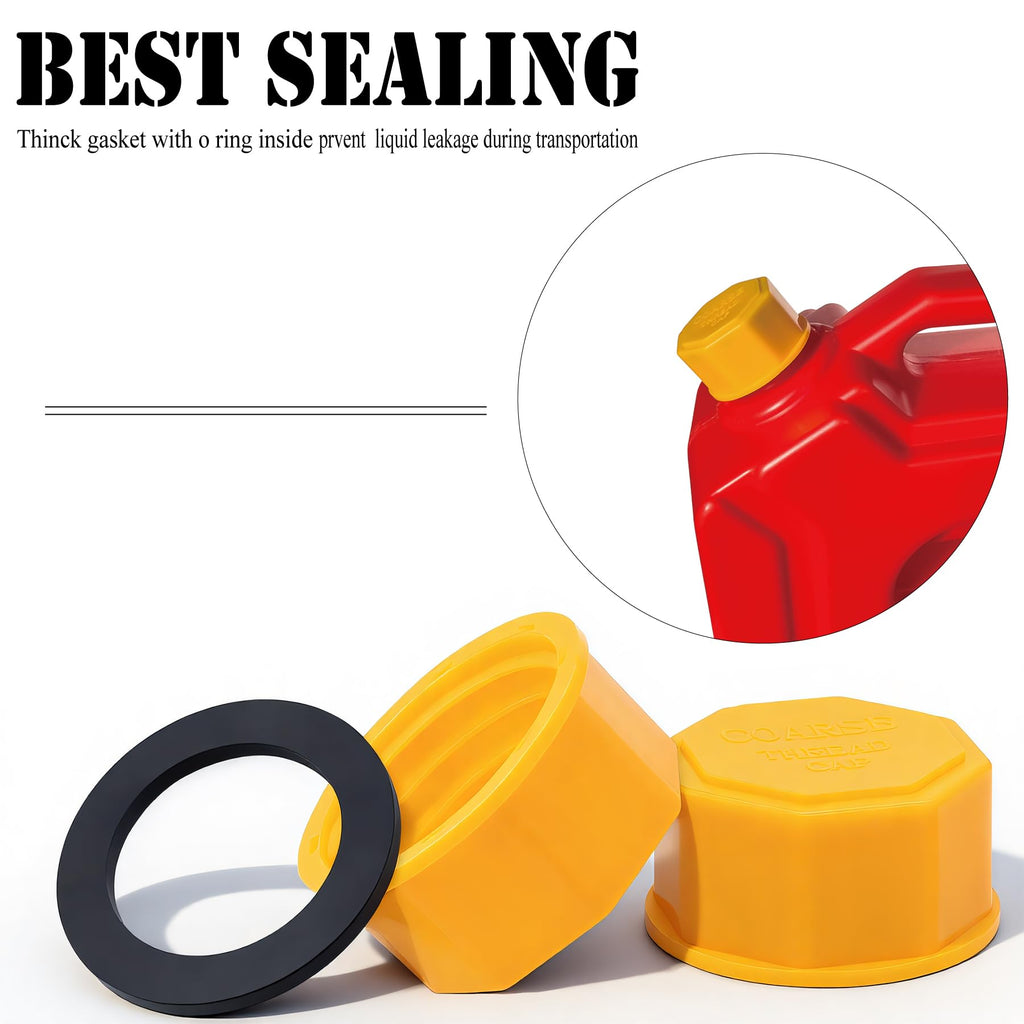 2PCS 5 Gallon Replacement Gas Can Caps Coarse Thread HDPE B43027