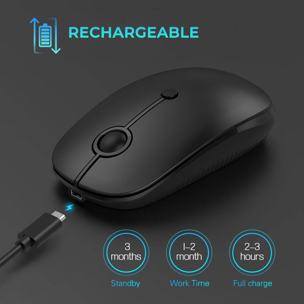 Type C Wireless Mouse, Black R48875