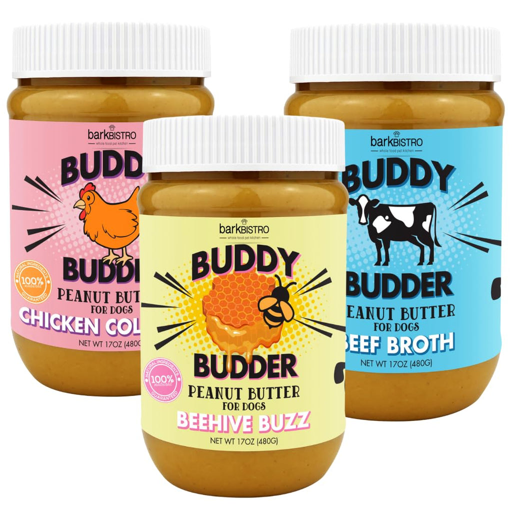 100% Natural Dog Peanut Butter Set of 3 17oz Jars X8457