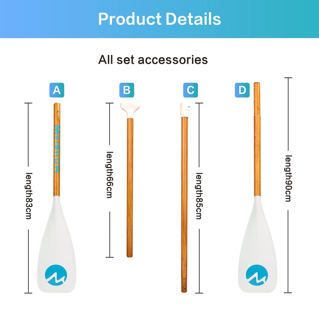 Adjustable 4-Piece Floating Aluminum SUP Paddle T116