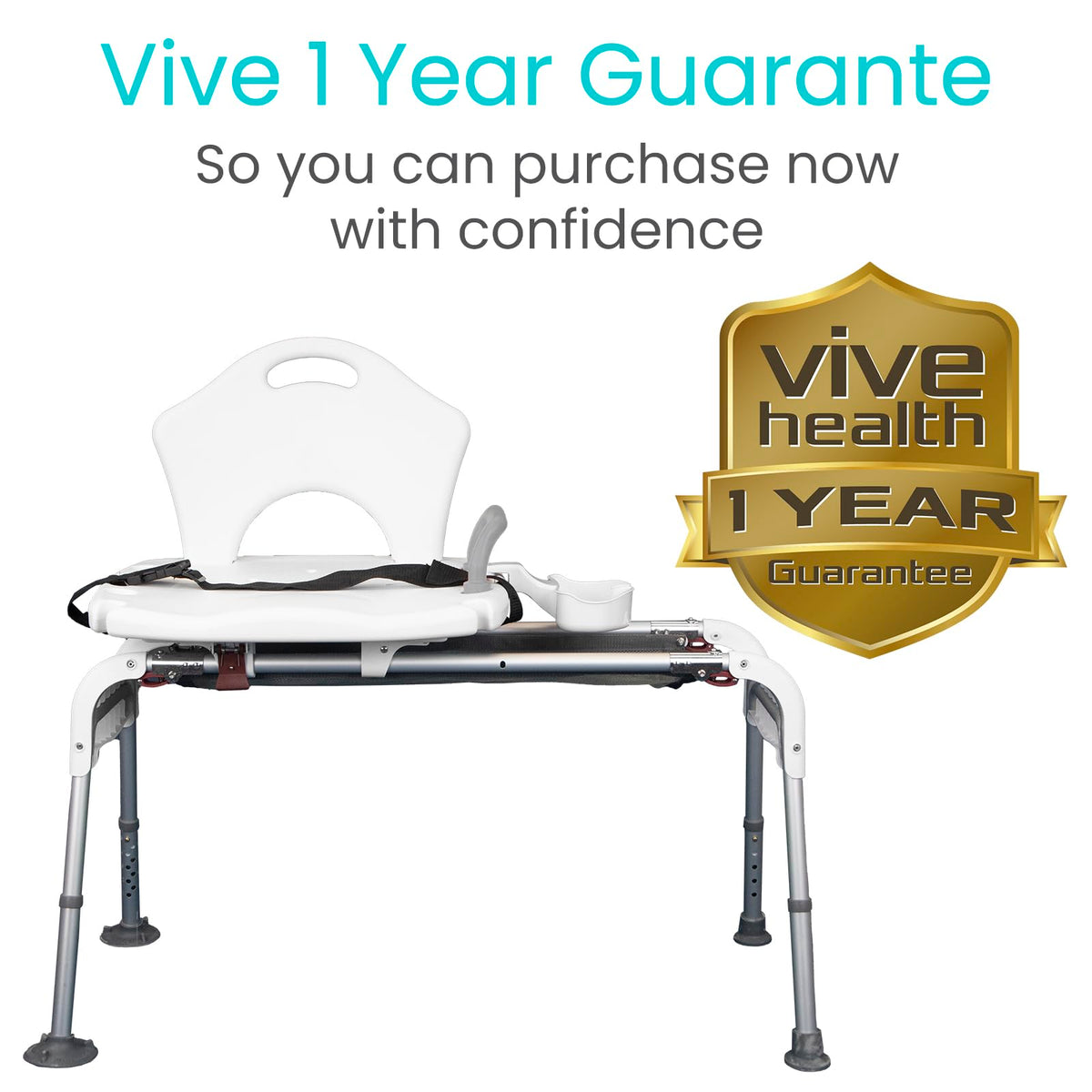 Sliding Shower Chair with Soap Tray and Safety Belt W8459