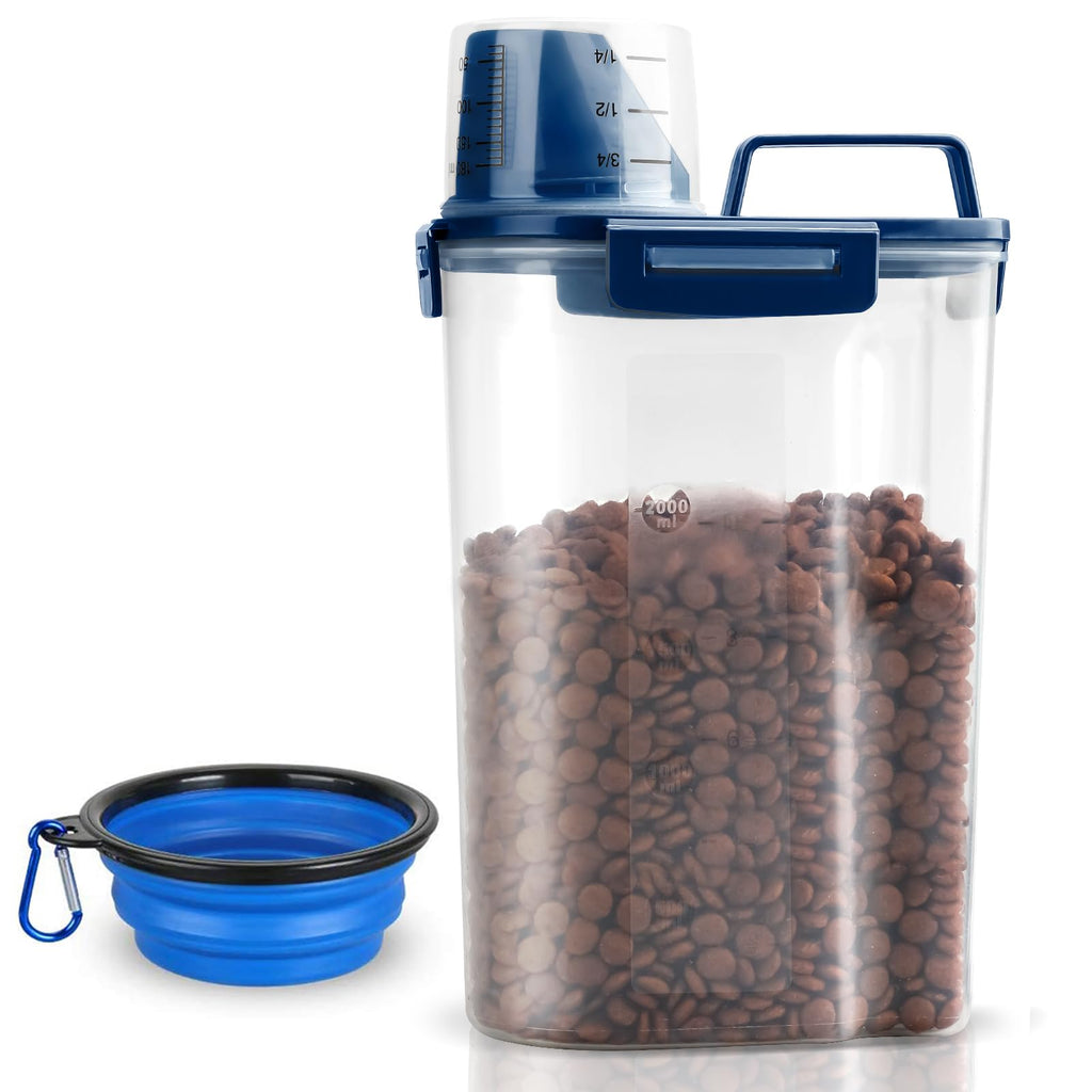 Airtight Pet Food Storage Container with Measuring Cup S695299