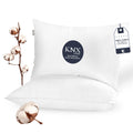Soft Fluffy Queen Size Bed Pillows Set of 2 Cotton Cover E9572