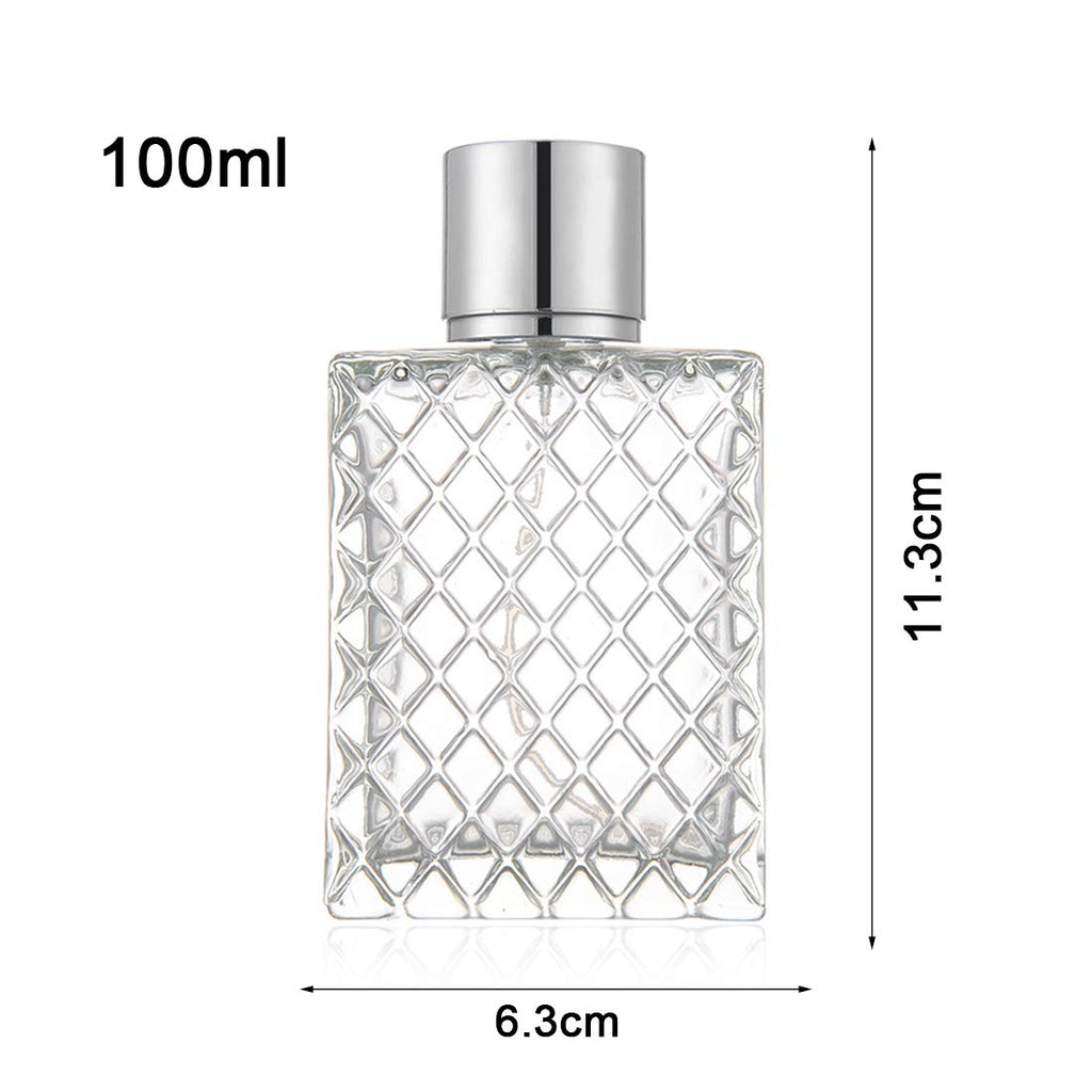 100ml 3.4 oz Refillable Fine Mist Spray Perfume Bottles Clear Glass L985509