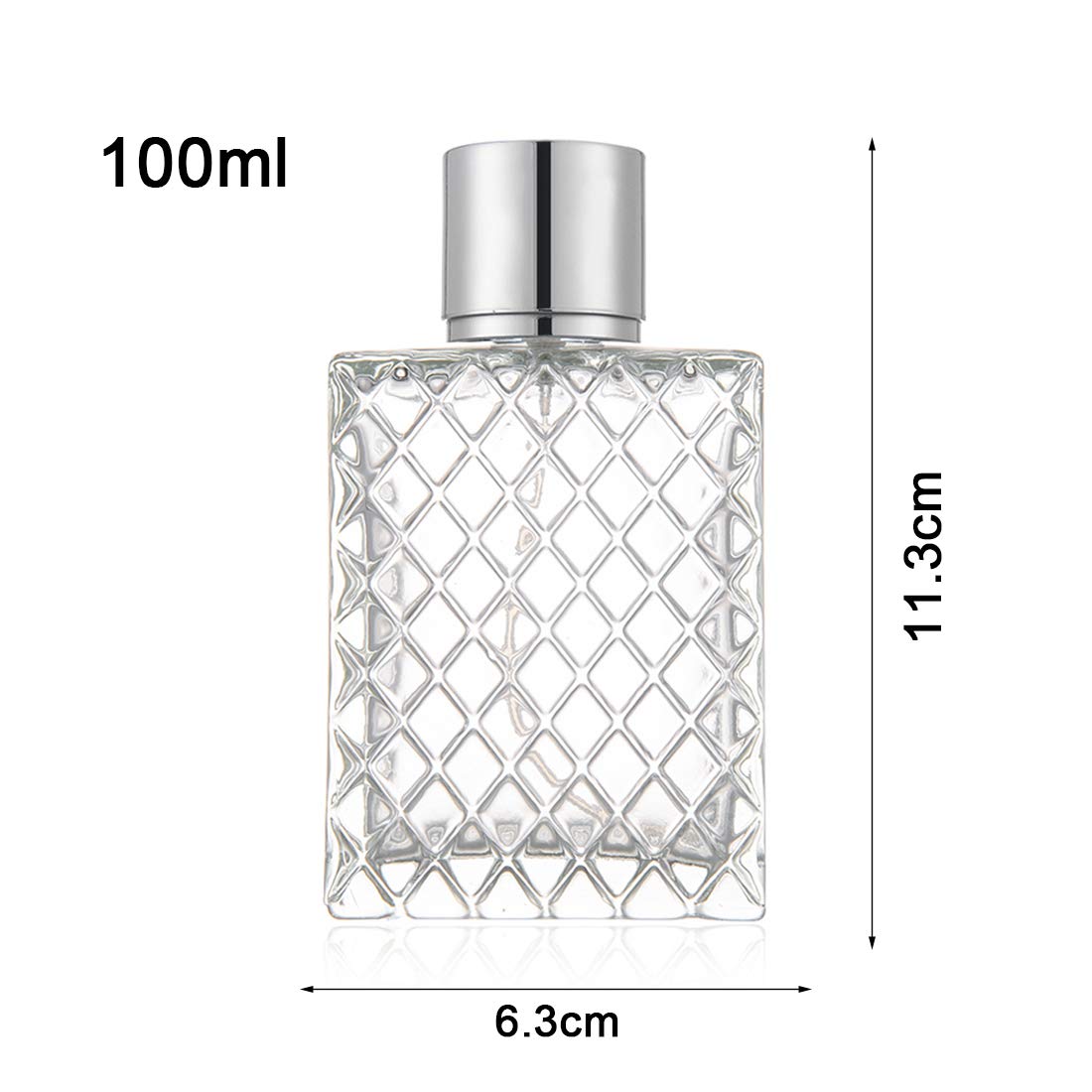 100ml 3.4 oz Refillable Fine Mist Spray Perfume Bottles Clear Glass L985509