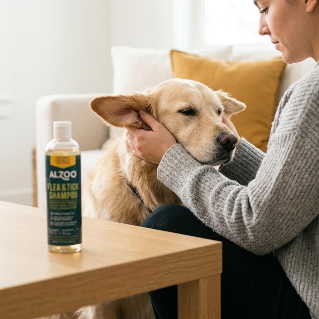 Plant Based Flea and Tick Repellent Dog Shampoo 12 Fl. Oz. H206