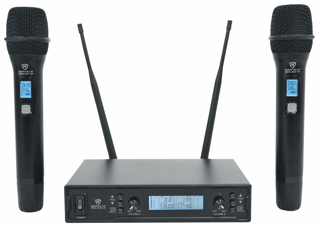 10" PA Speaker Pair with Mixer and Wireless Mics N845