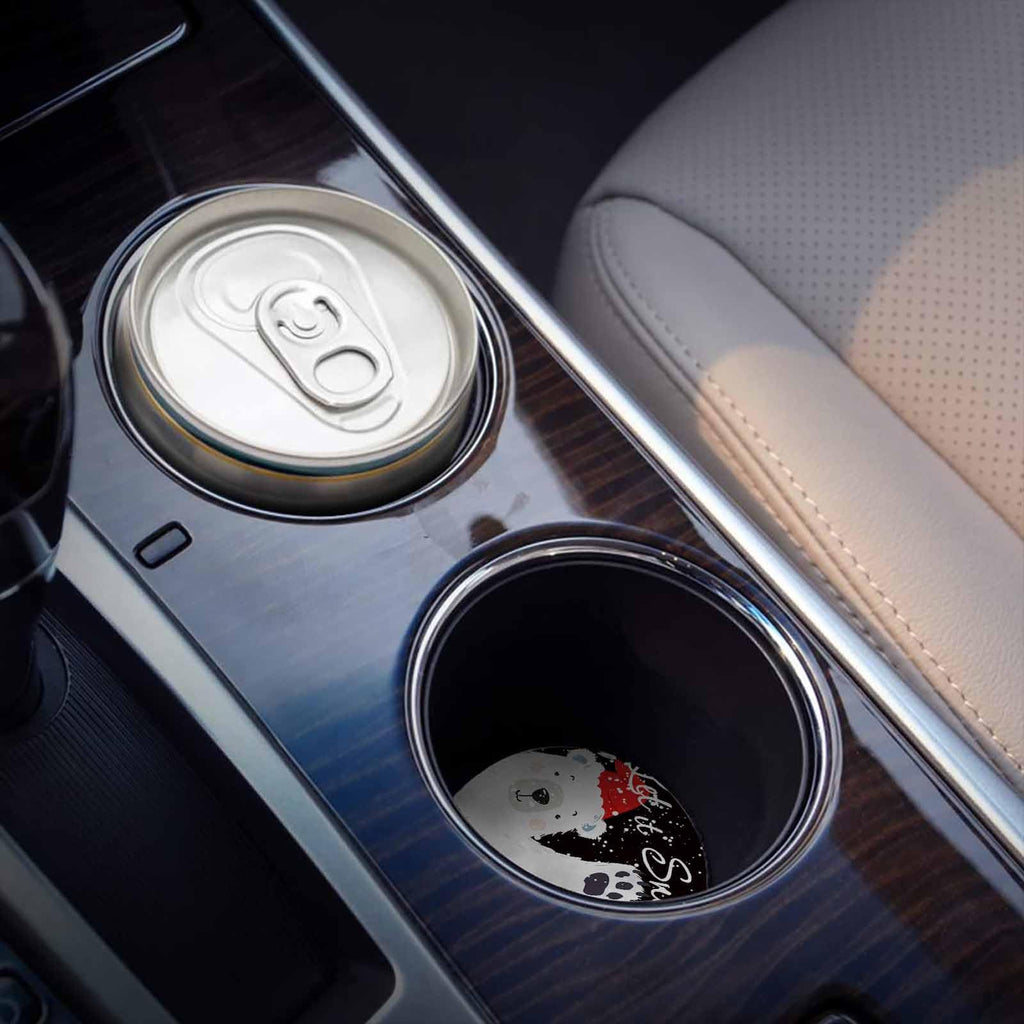 Black Ceramic Car Coasters 6 Piece Set D69843