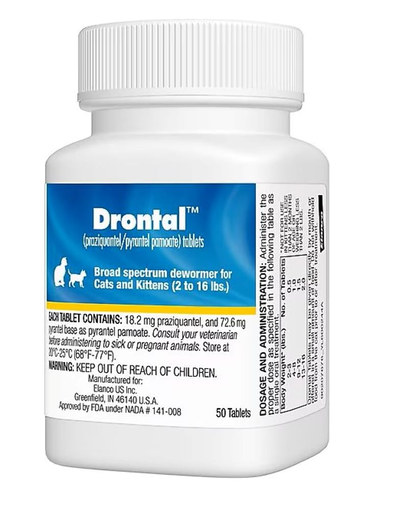 Cat and Kitten Dewormer 50 Tablets Q63335