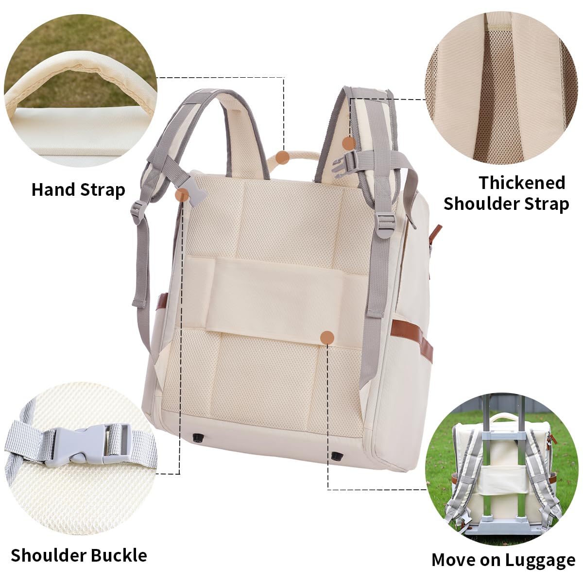 White Breathable Mesh Pet Backpack N5961