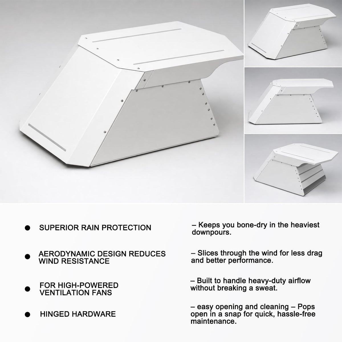 RV Roof Vent Cover, Metal, Rainproof, Universal Fit Q5691