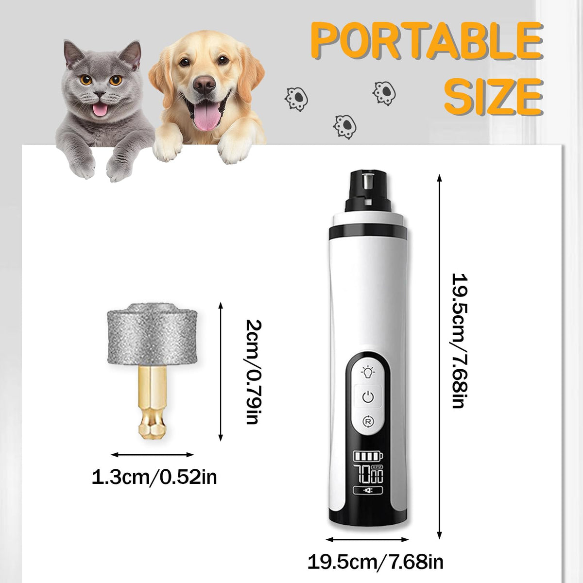 Rechargeable Silent Pet Nail Grinder M32791