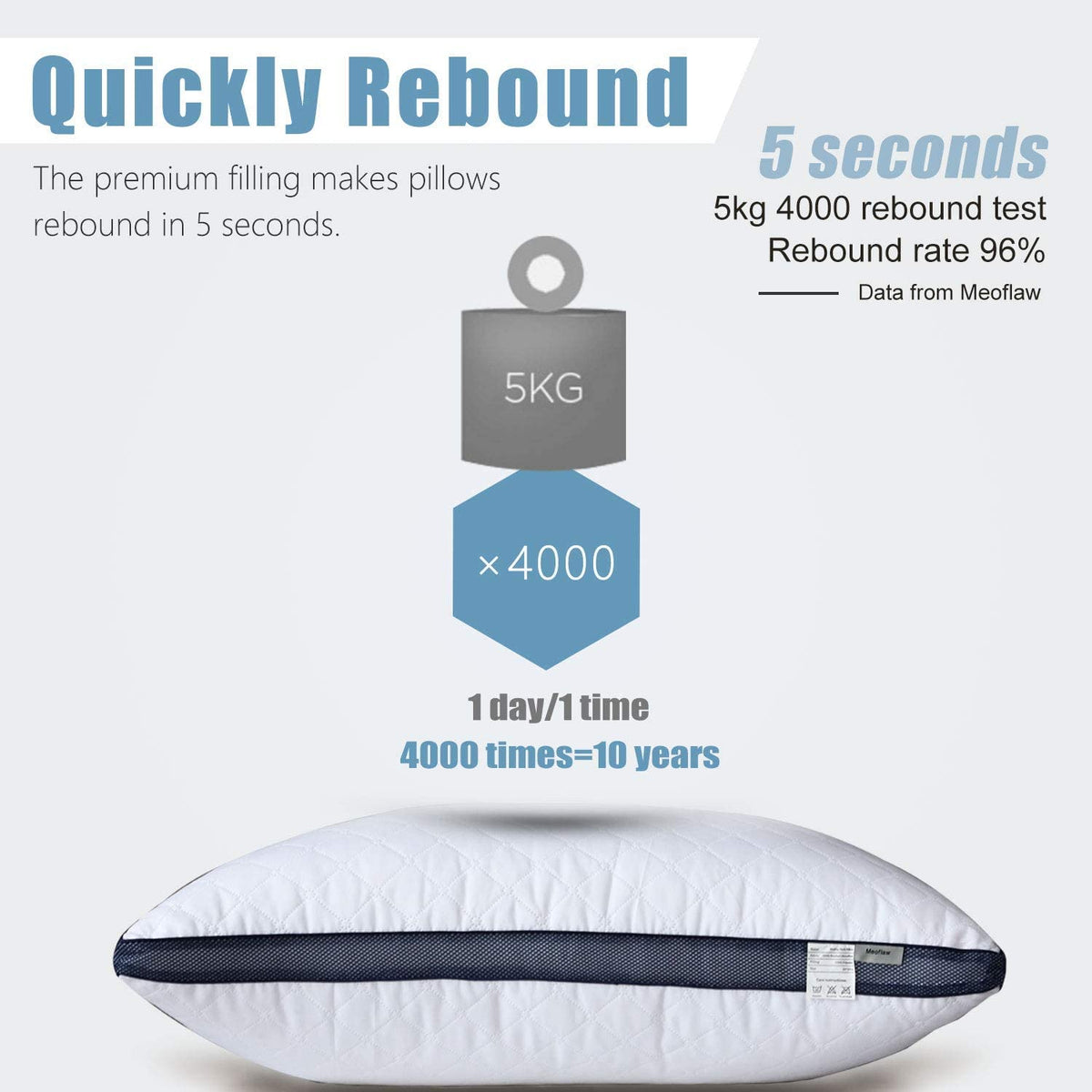 Queen Size Bed Pillows Set of 2 U55906