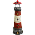 Solar Lighthouse Statue with Solar Light Waterproof Outdoor Decor K6129