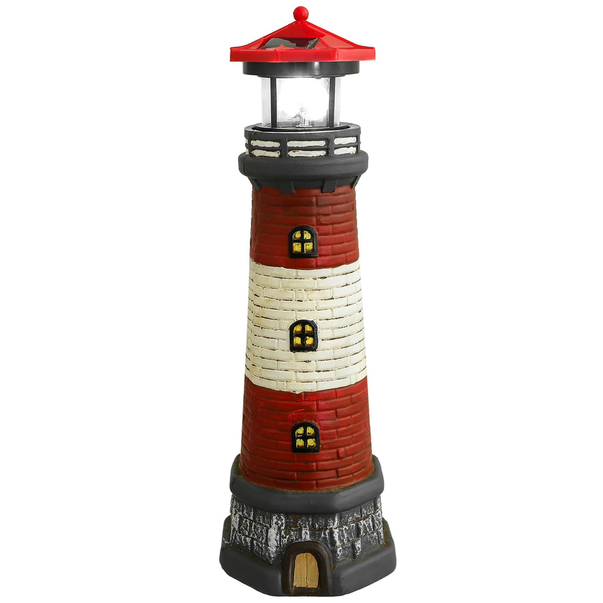 Solar Lighthouse Statue with Solar Light Waterproof Outdoor Decor K6129