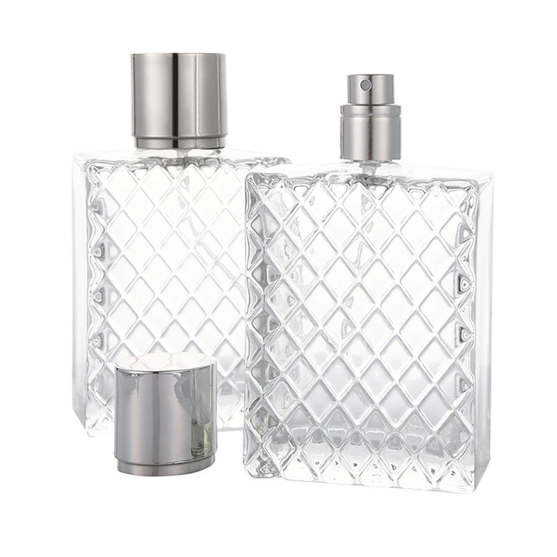 100ml 3.4 oz Refillable Fine Mist Spray Perfume Bottles Clear Glass L985509