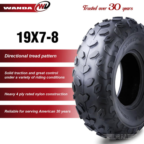 2 ATV Tires 19x7-8 T884