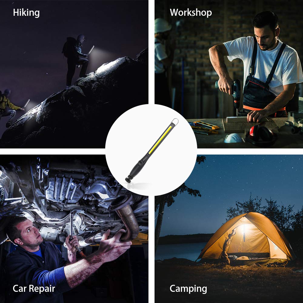 800 lumens 3300mAh Rechargeable Magnetic LED Work Light 2 Pack W7568