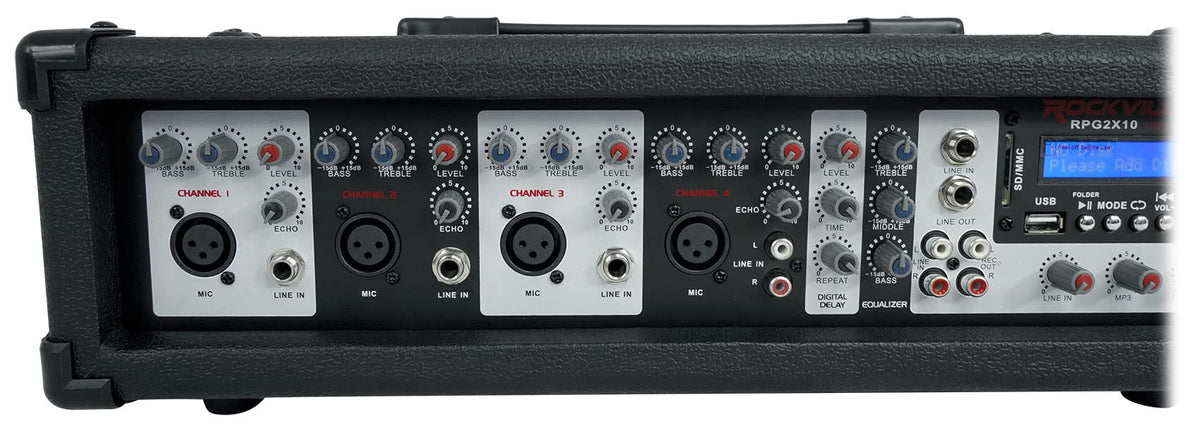 10" PA Speaker Pair with Mixer and Wireless Mics N845