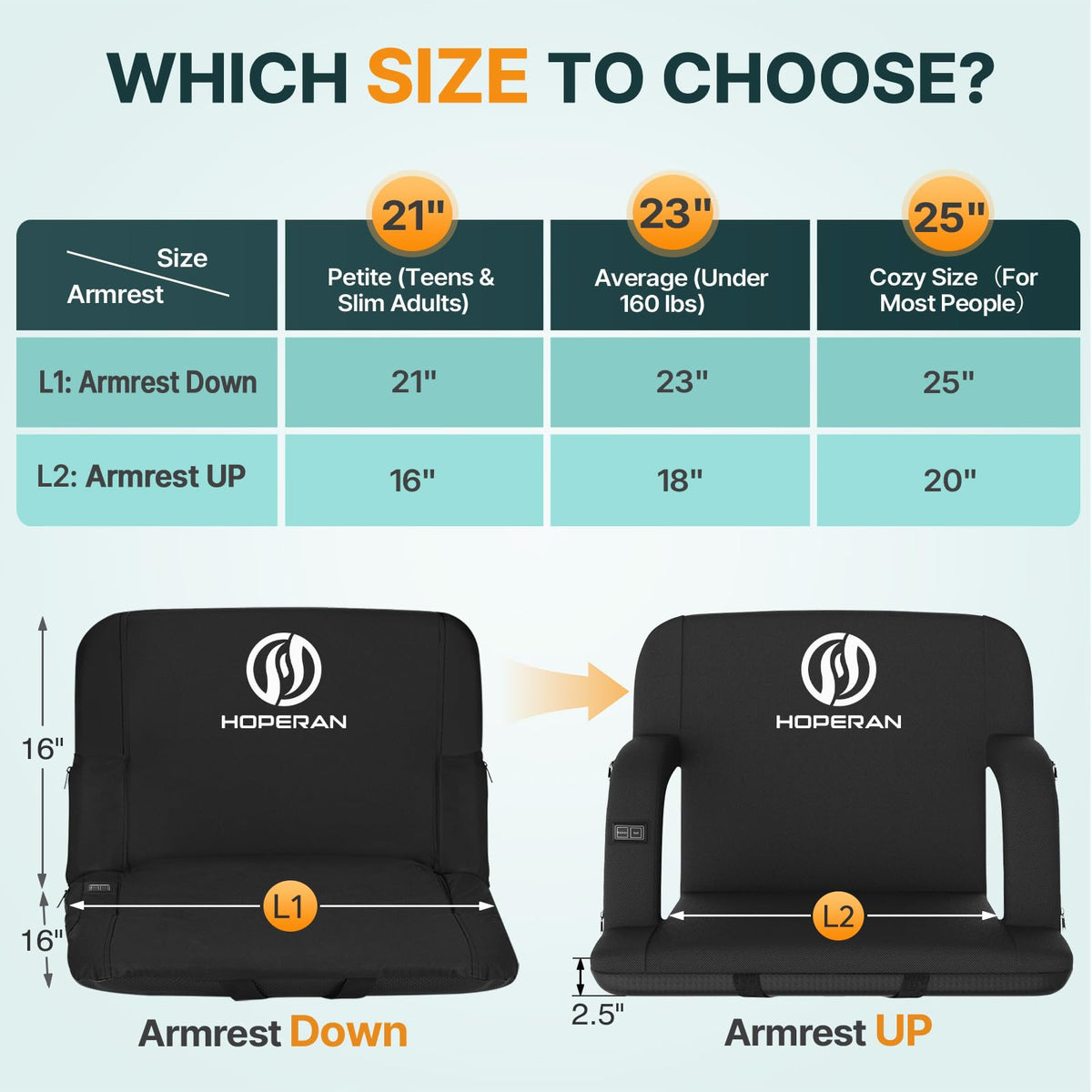 Heated Stadium Seats with Back Support I61009