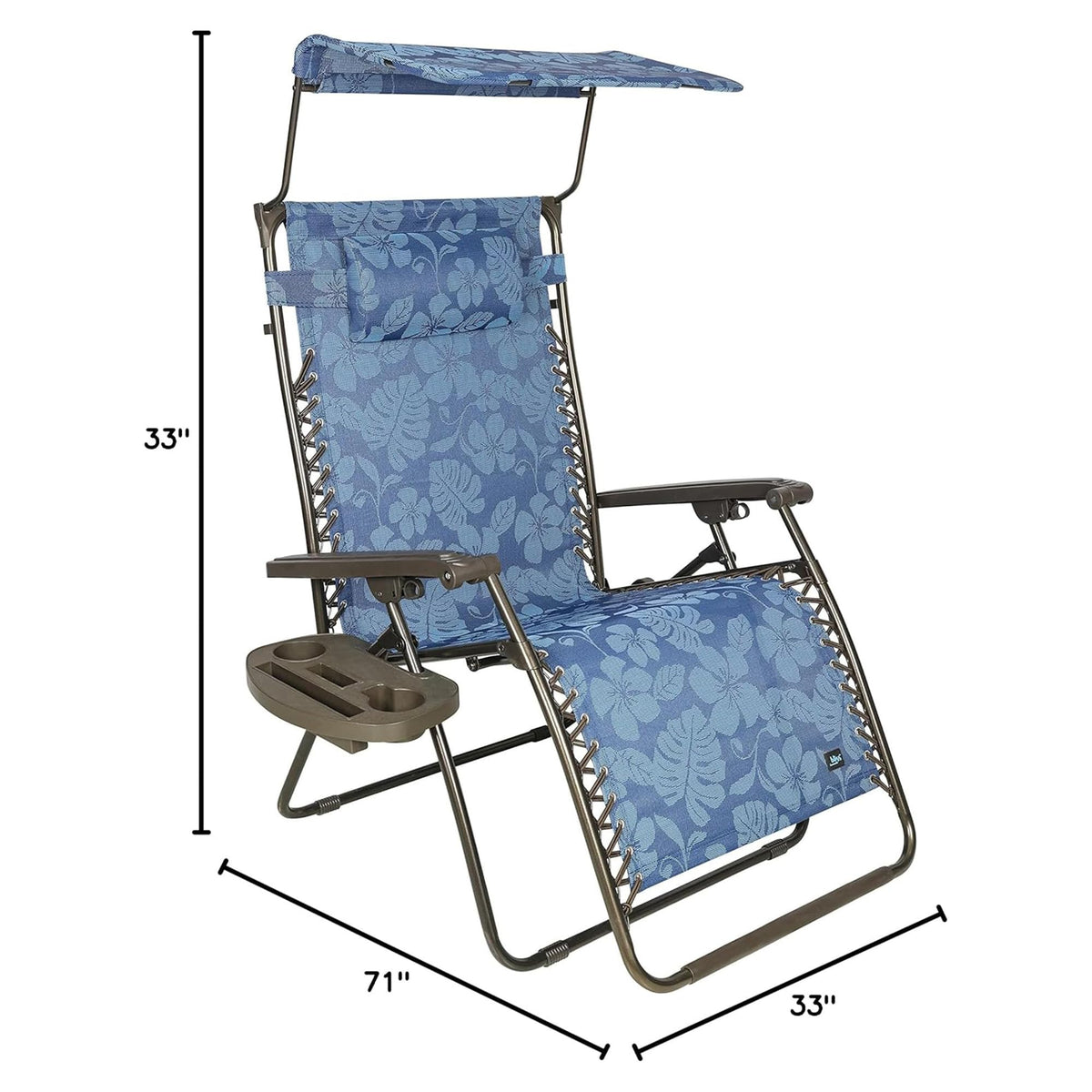 Blue Set of 2 Zero Gravity Outdoor Lounge Chair D429