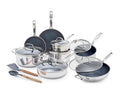 16 Piece Nonstick Stainless Steel Cookware Set S609720