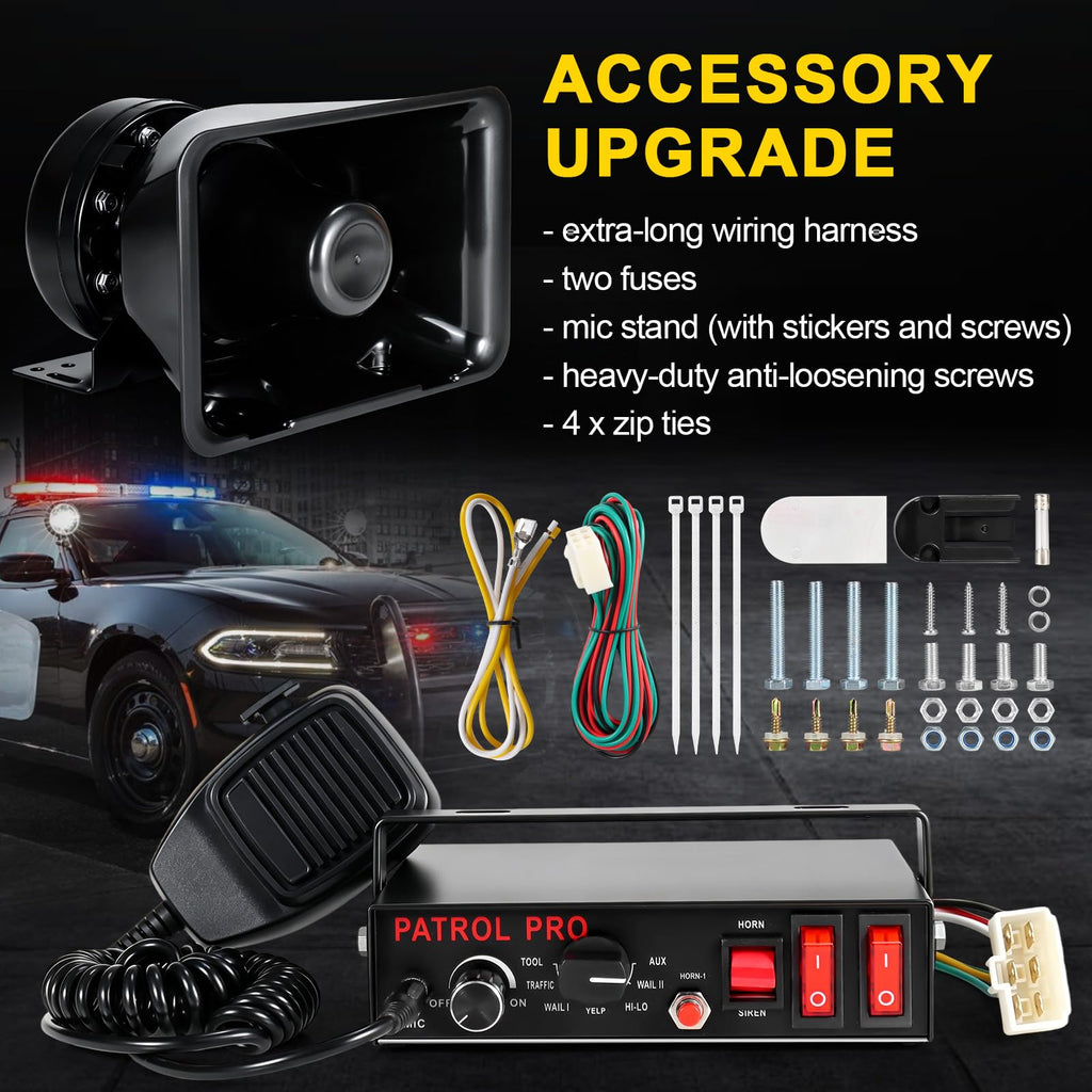 Police Siren PA System with Handheld Mic H3680