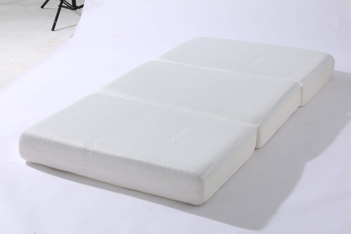 8 Inch Gel Memory Foam Tri-fold Mattress with Bamboo Cover Y81106