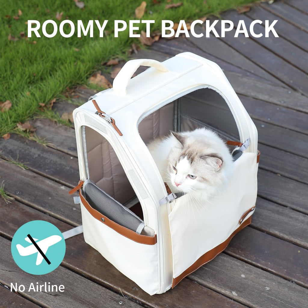 White Breathable Mesh Pet Backpack N5961