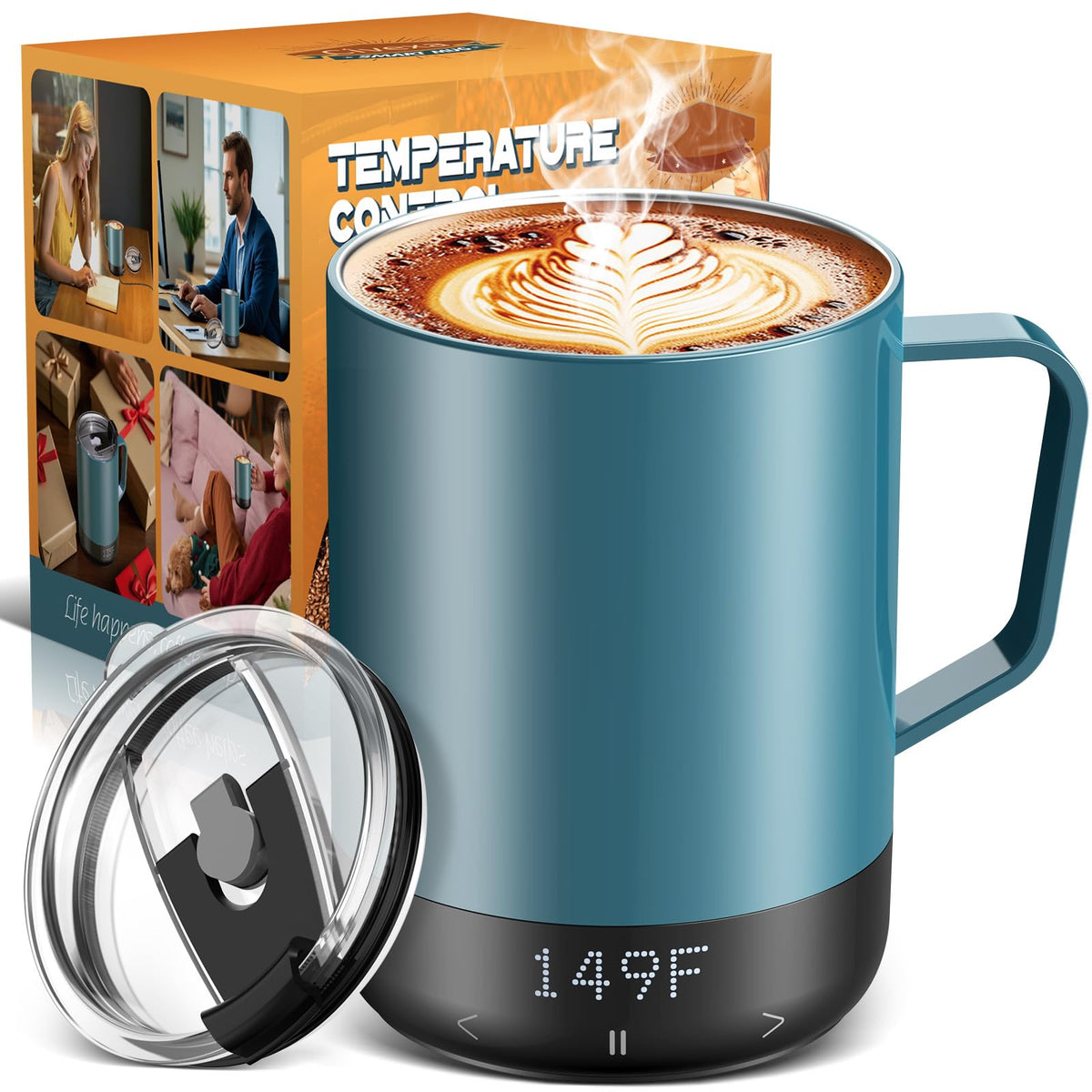14 Oz Rechargeable Self Heating Coffee Mug W872566