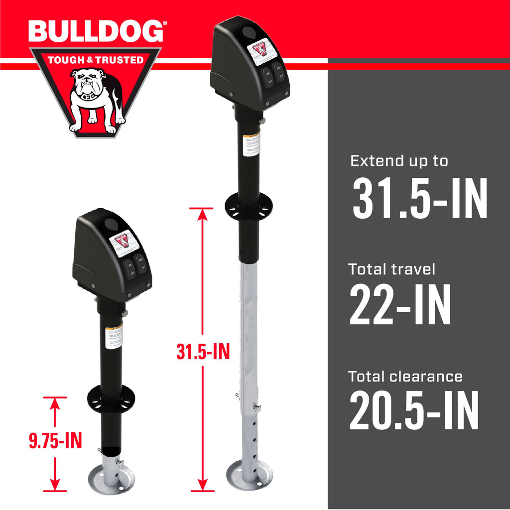 Powered Trailer Jack, A-Frame, 3,500 lbs. Lift Capacity, Bolt-On, 14 Inch Travel C9877