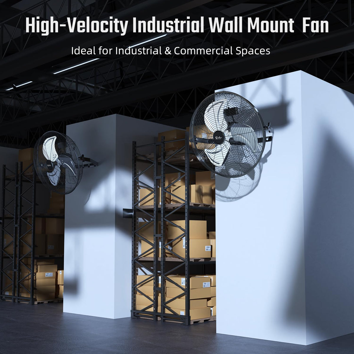 20 Inch 3 Speed Black Wall-Mount Fan P87749