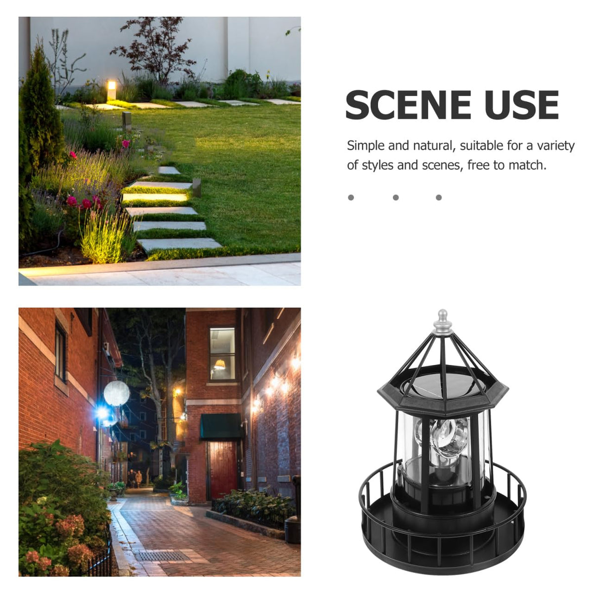 Solar Lighthouse Lamp W28076